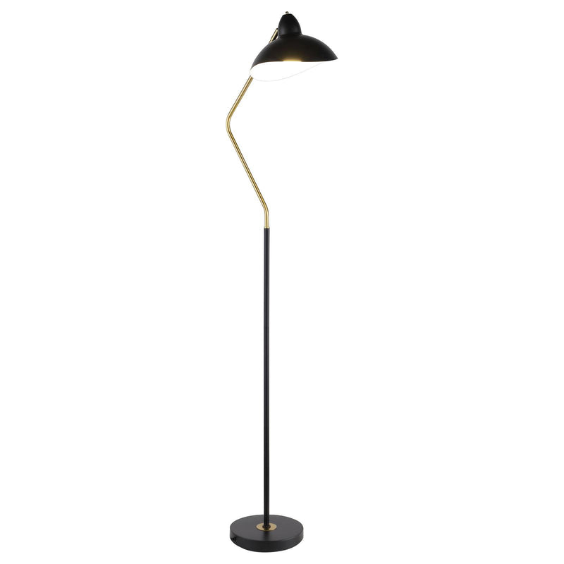  Coaster Furniture Lucien 920223 69-inch Dome Shade Metal Task Floor Lamp - Black IMAGE 3