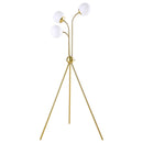  Coaster Furniture Miley 920293 66-inch Spherical Bulb Tripod Tree Floor Lamp - Gold IMAGE 3