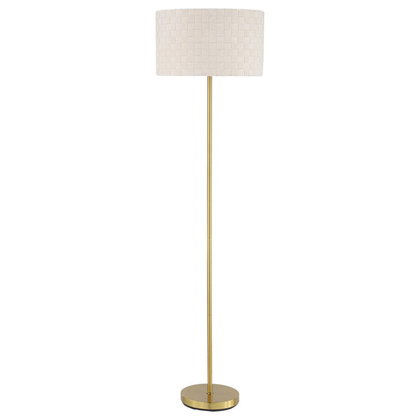  Coaster Furniture Ramiro 920303 66-inch Drum Shade Metal Floor Lamp - Gold IMAGE 1