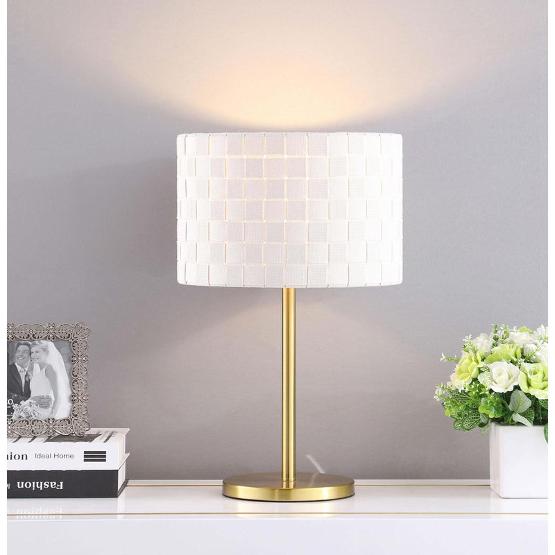  Coaster Furniture Ramiro 920304 66-inch Drum Shade Metal Bedside Table Lamp - Gold IMAGE 2