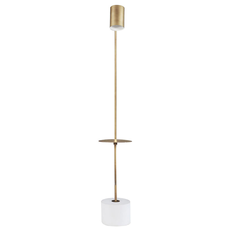  Coaster Furniture Jodie 923309 55-inch Adjustable Floor Lamp Side Table - Antique Brass IMAGE 5
