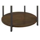  Coaster Furniture Noemie 931204 Round Marble Top Accent Side Table - White and Gunmetal IMAGE 6