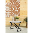  Coaster Furniture Miguel 931227 Round Marble Top Coffee Table - White and Black IMAGE 3