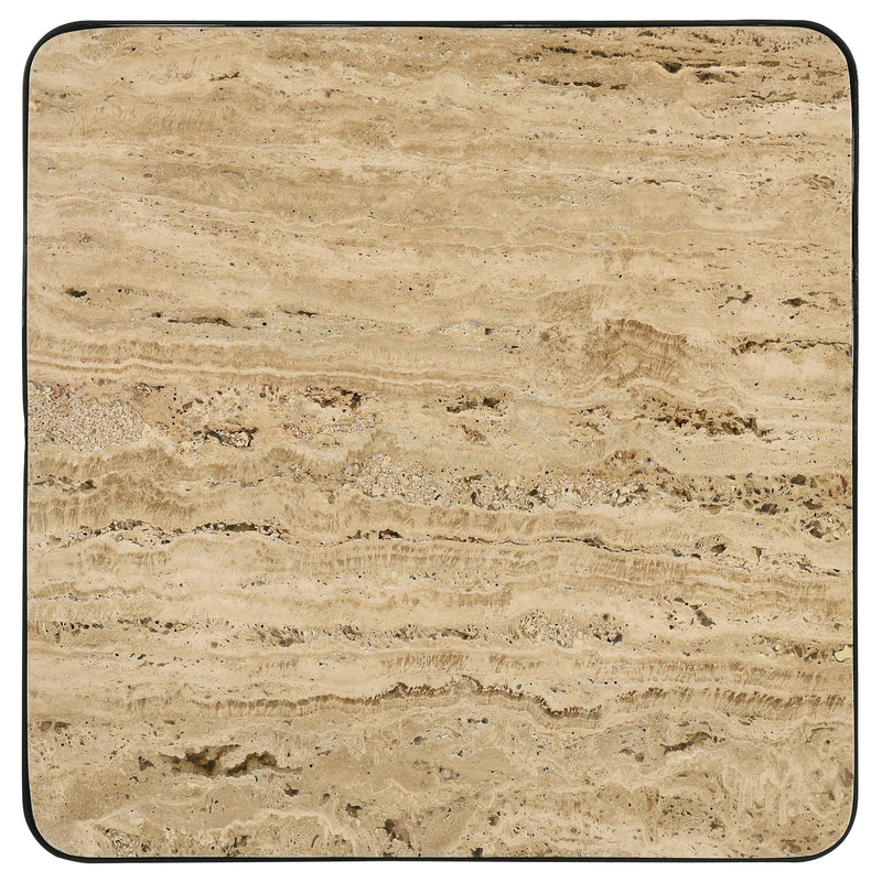  Coaster Furniture Elyna 935855 Square Stone Top Accent Side Table - Beige IMAGE 6