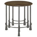  Coaster Furniture Deja 935971 3-piece Round Nesting Table Set - Natural and Gunmetal IMAGE 4