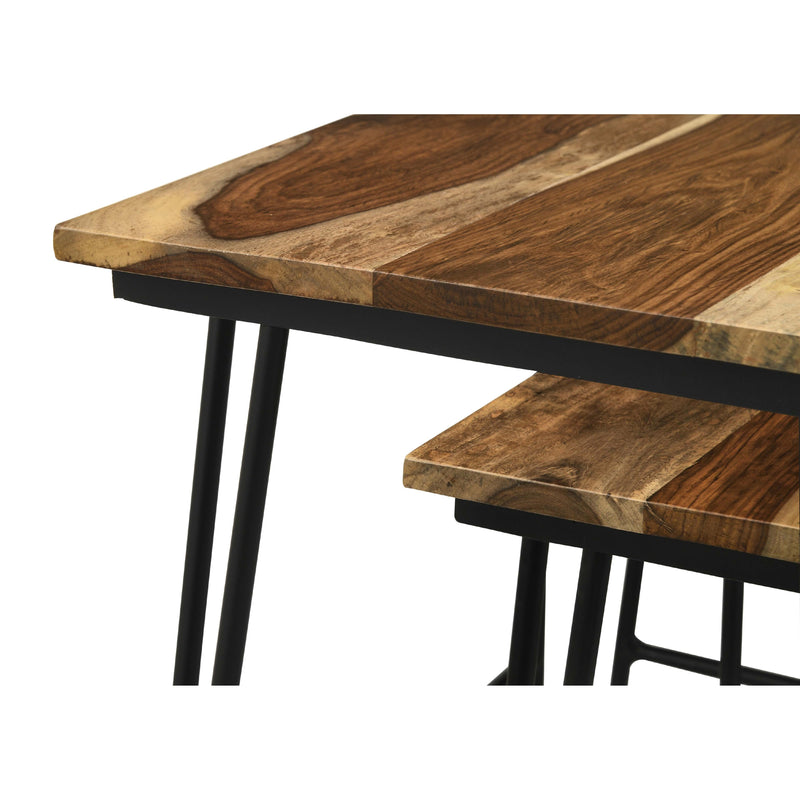  Coaster Furniture Nayeli 935981 3-piece Solid Sheesham Wood Nesting Tables - Natural IMAGE 9