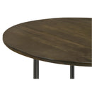  Coaster Furniture Yaritza 935995 Round Mango Wood Coffee Table - Natural and Gunmetal IMAGE 5