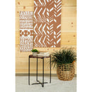  Coaster Furniture Latifa 936010 Round Marble Top Accent Side Table - Red and Black IMAGE 3