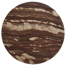  Coaster Furniture Latifa 936010 Round Marble Top Accent Side Table - Red and Black IMAGE 4