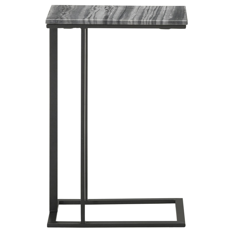  Coaster Furniture Vicente 936034 Marble Top C-Shaped Sofa Side Table - Grey IMAGE 10