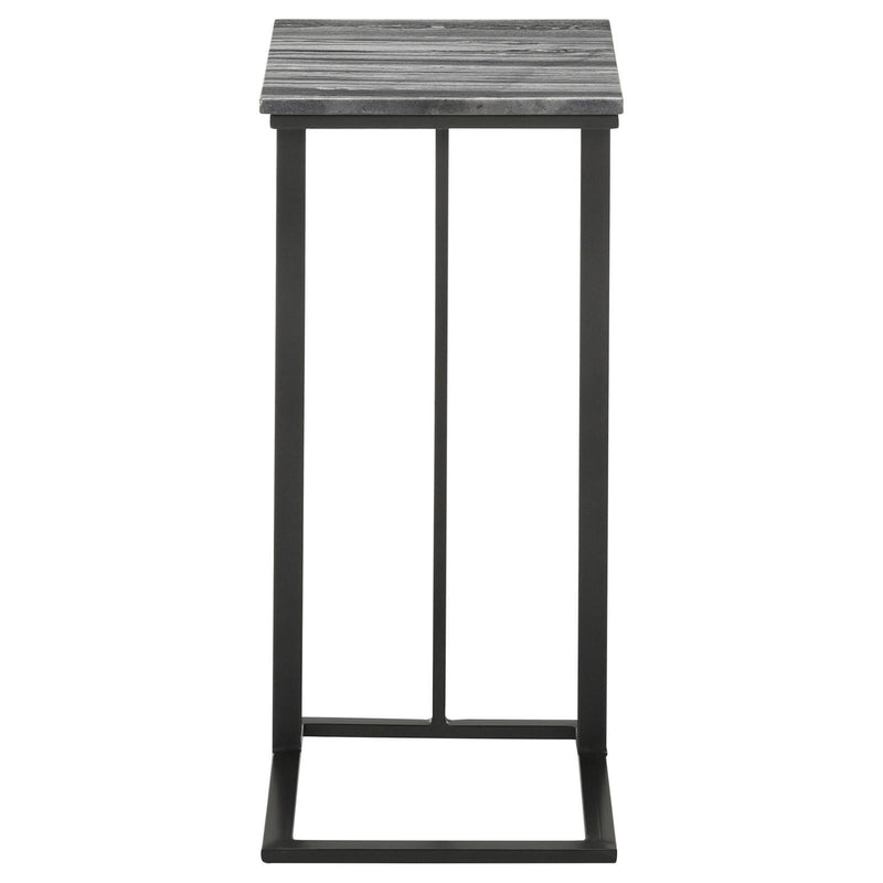  Coaster Furniture Vicente 936034 Marble Top C-Shaped Sofa Side Table - Grey IMAGE 4
