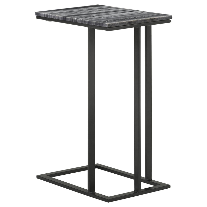  Coaster Furniture Vicente 936034 Marble Top C-Shaped Sofa Side Table - Grey IMAGE 7
