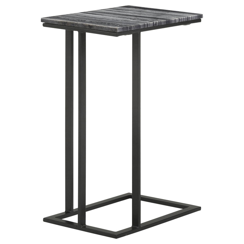  Coaster Furniture Vicente 936034 Marble Top C-Shaped Sofa Side Table - Grey IMAGE 8