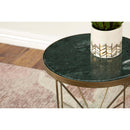  Coaster Furniture Eliska 936061 Round Green Marble Top Accent Side Table - Antique Gold IMAGE 5