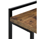  Coaster Furniture Dani 936122 Rectangular C-Shaped Sofa Side Table - Rustic Nutmeg IMAGE 4