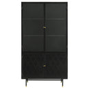  Coaster Furniture Santiago 951134 4-door Metal Tall Storage Cabinet - Matte Black IMAGE 3
