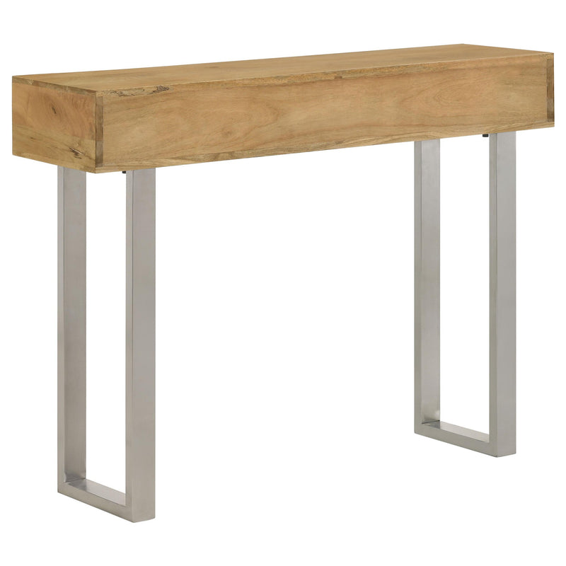  Coaster Furniture Draco 953512 2-Drawer Console Table Hand Carved Details - Natural IMAGE 4
