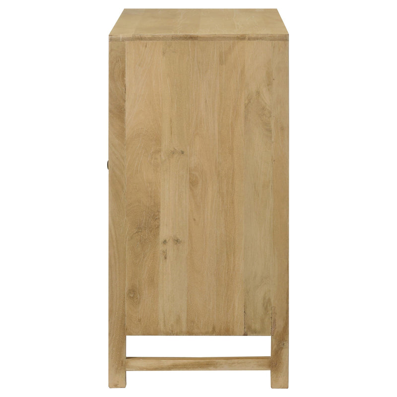  Coaster Furniture Zamora 953555 2-door Wood Accent Cabinet with Woven Cane - Natural IMAGE 6