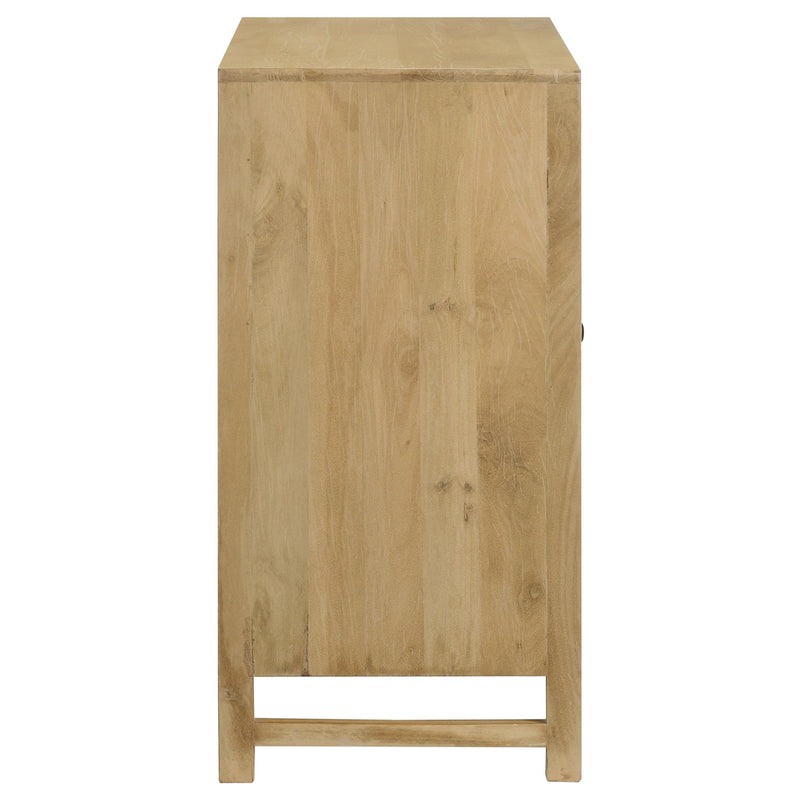  Coaster Furniture Zamora 953555 2-door Wood Accent Cabinet with Woven Cane - Natural IMAGE 9