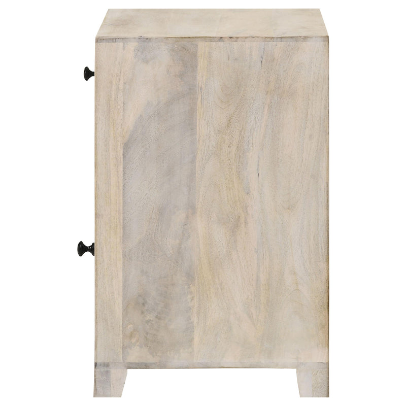  Coaster Furniture August 953569 1-Drawer Trellis Pattern Storage Cabinet - White Washed IMAGE 5