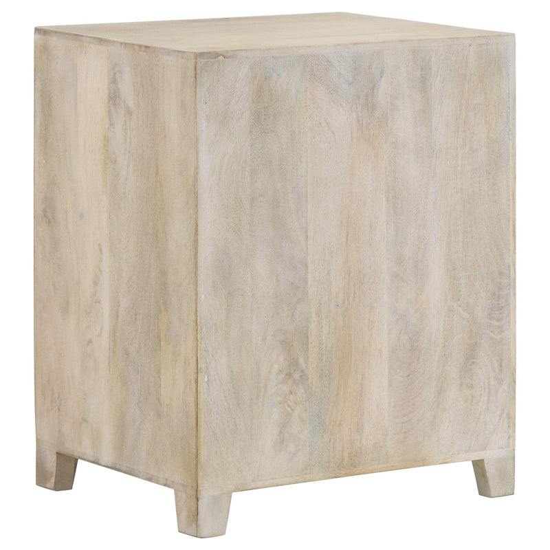  Coaster Furniture August 953569 1-Drawer Trellis Pattern Storage Cabinet - White Washed IMAGE 6