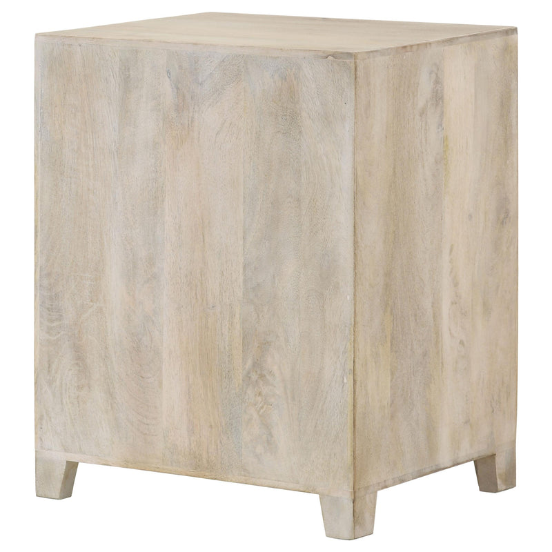  Coaster Furniture August 953569 1-Drawer Trellis Pattern Storage Cabinet - White Washed IMAGE 7