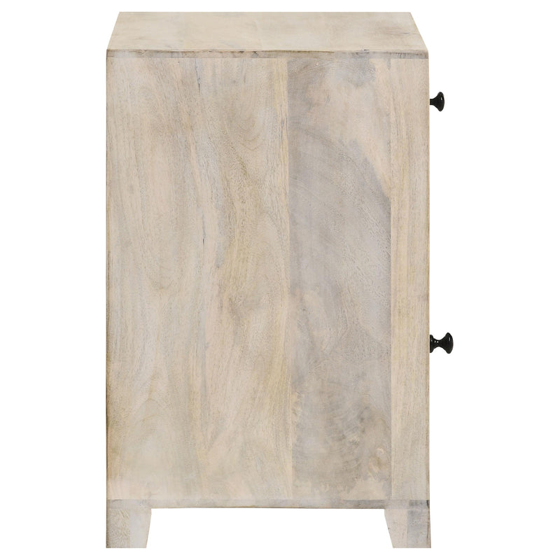  Coaster Furniture August 953569 1-Drawer Trellis Pattern Storage Cabinet - White Washed IMAGE 8