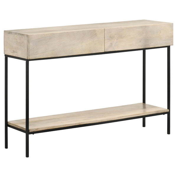  Coaster Furniture Rubeus 959541 2-Drawer Wood Entryway Console Table - White Washed IMAGE 1