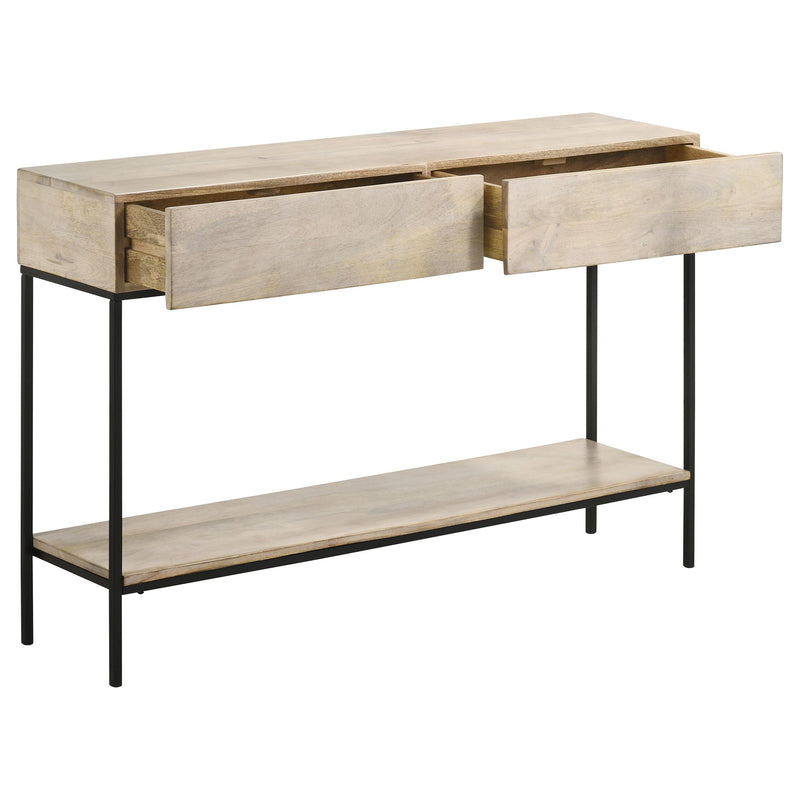  Coaster Furniture Rubeus 959541 2-Drawer Wood Entryway Console Table - White Washed IMAGE 2
