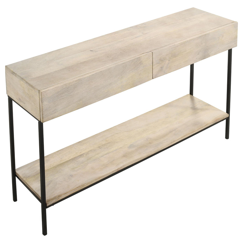  Coaster Furniture Rubeus 959541 2-Drawer Wood Entryway Console Table - White Washed IMAGE 3