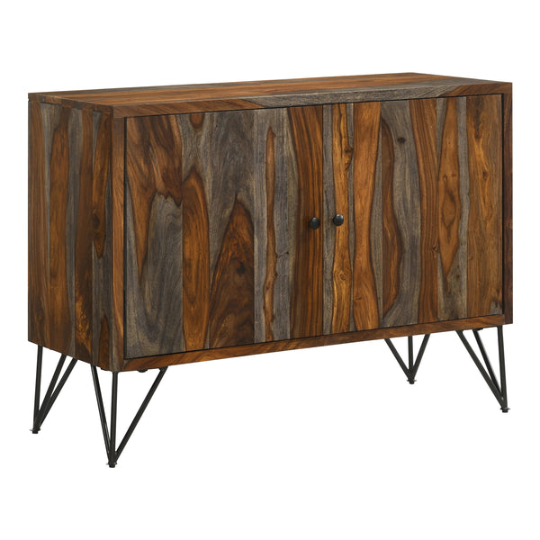  Coaster Furniture Macon 959615 2-door Sheesham Wood Storage Accent Cabinet - Grey IMAGE 1