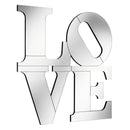  Coaster Furniture Keiran 961620 40 x 40 Inch LOVE Lettered Wall Mirror - Silver IMAGE 1
