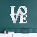  Coaster Furniture Keiran 961620 40 x 40 Inch LOVE Lettered Wall Mirror - Silver IMAGE 2
