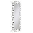  Coaster Furniture Aghes 961623 24 x 62 Inch Wall Mirror with Lighting - Silver IMAGE 2