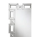  Coaster Furniture Tavin 961634 24 x 65 Inch Geometric Frame Standing Mirror - Silver IMAGE 5