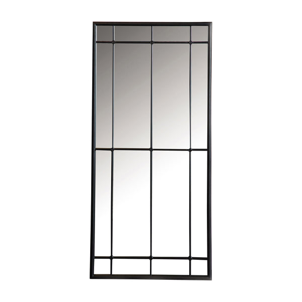  Coaster Furniture Annetta 962913 24 x 52 Inch Window Pane Floor or Wall Mirror - Black IMAGE 1