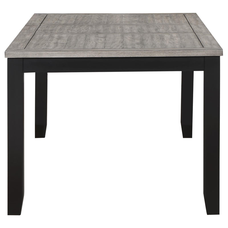  Coaster Furniture Elodie 121221 Rectangular 78-inch Extension Leaf Dining Table - Black IMAGE 4