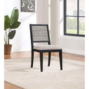  Coaster Furniture Elodie 121222 Wood Dining Side Chair - Grey and Black IMAGE 2