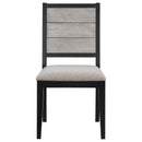  Coaster Furniture Elodie 121222 Wood Dining Side Chair - Grey and Black IMAGE 3