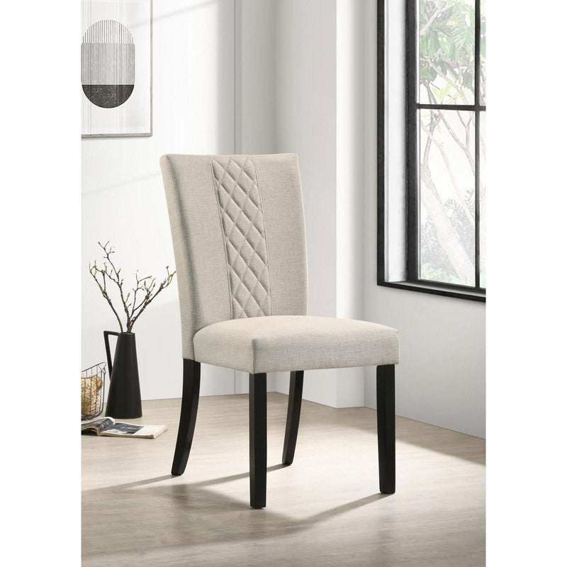  Coaster Furniture Malia 122342 Fabric Upholstered Dining Side Chair - Beige IMAGE 2