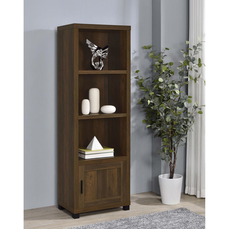  Coaster Furniture Sachin 707736 3-shelf Engineered Wood Media Tower - Dark Pine IMAGE 2