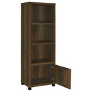  Coaster Furniture Sachin 707736 3-shelf Engineered Wood Media Tower - Dark Pine IMAGE 3