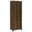  Coaster Furniture Sachin 707736 3-shelf Engineered Wood Media Tower - Dark Pine IMAGE 6