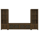  Coaster Furniture Sachin 707736 3-shelf Engineered Wood Media Tower - Dark Pine IMAGE 8