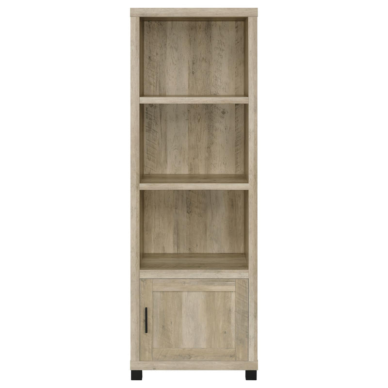  Coaster Furniture Sachin 707746 3-shelf Engineered Wood Media Tower - Distressed Pine IMAGE 4