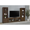  Coaster Furniture Sachin 736293-SET 3-piece Entertainment Center with 79" TV Stand - Dark Pine IMAGE 17
