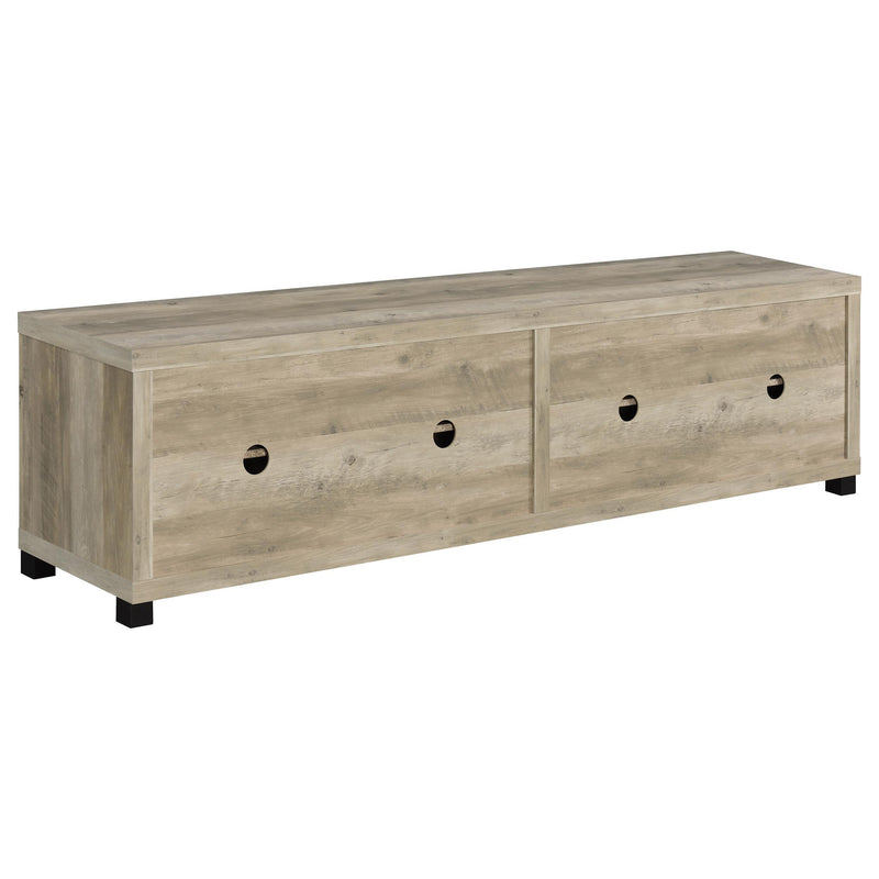  Coaster Furniture Sachin 736283-SET 3-piece Entertainment Center with 79" TV Stand - Antique Pine IMAGE 14