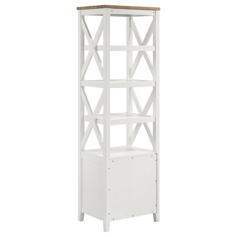  Coaster Furniture Angela 708253-SET 3-piece Entertainment Center with 67" TV Stand - Brown/White IMAGE 7