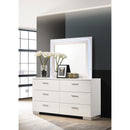  Coaster Furniture Felicity 203504LED Wood LED Dresser Mirror - White High Gloss IMAGE 3