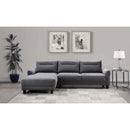  Coaster Furniture Caspian 509540 Upholstered Curved Arm Chaise Sectional Sofa - Grey IMAGE 14